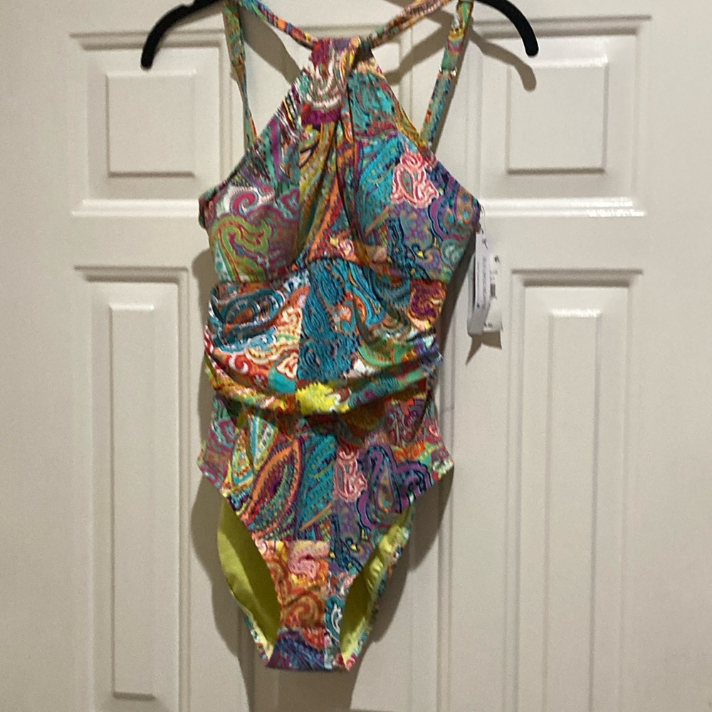 Bleu Rod Beattie Colorful Paisley Swimsuit